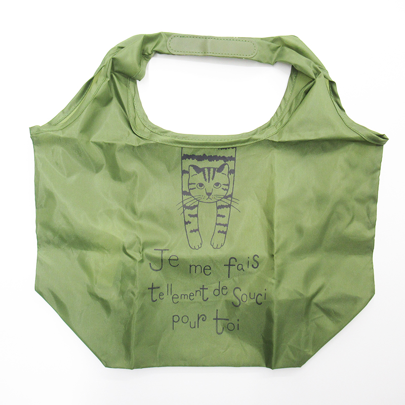 タルティーヌ ヨコ型エコバッグ/ぶら下がり オリーブ